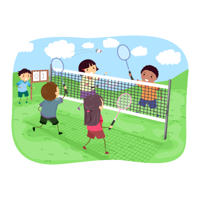 Jugar al bádminton
